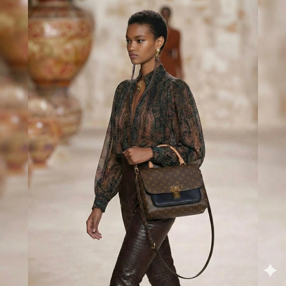 Louis Vuitton Marignan Monogram Canvas Grained Leather Bag ✨ PRISTINE CONDITION - Picture 6 of 16